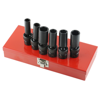 8-pc 3/4" Drive 6-Point Deep Impact Socket Set