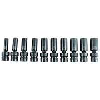 10-pc 3/8" Drive Metric Impact Flex Deep Socket Set