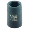 K Tool International KTI-38115 15mm x 1/2" Drive 6-Point Metric Short Chrome-moly Impact Socket (EA)