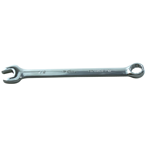 1/2â€ Fractional 12-Point Standard Polished Chrome Combination Non-Ratcheting Wrench (EA)