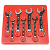 K Tool International KTI-41700 7-pc Metric Short Polished Chrome Combination Wrench Set