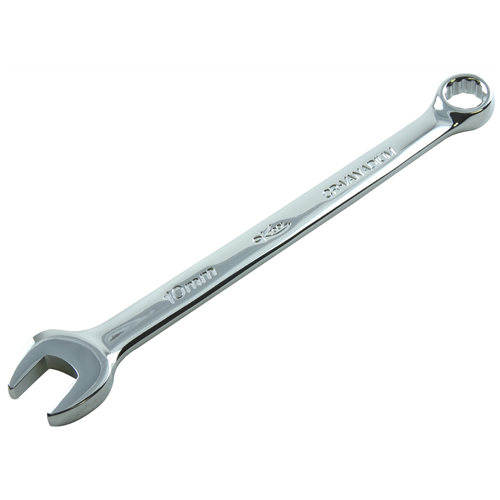 10mm Metric 12-Point Raised Panel Non-Ratcheting Polished Chrome Combination Wrench (EA)