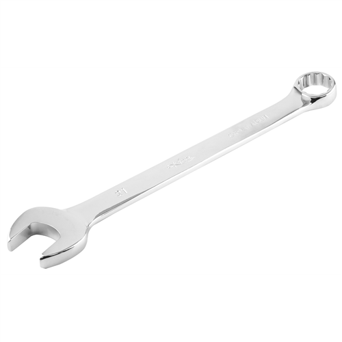 21mm Metric 12-Point Raised Panel Non-Ratcheting Polished Chrome Combination Wrench (EA)