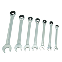7-pc Fractional 5/16" to 3/4" Ratcheting Wrench Set