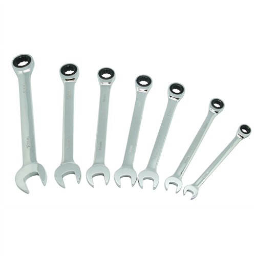 7-pc Metric Ratcheting Wrench Set, 8mm to 18mm