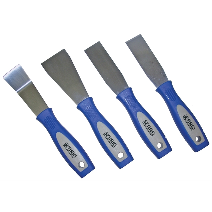 4--Piece Putty Kinfe and Scraper Set with Stainless Steel Blades