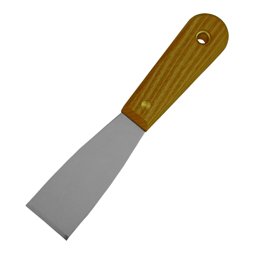 1-1/2" Flexible Putty Knife with Stainless Steel Blade and Wood Handle