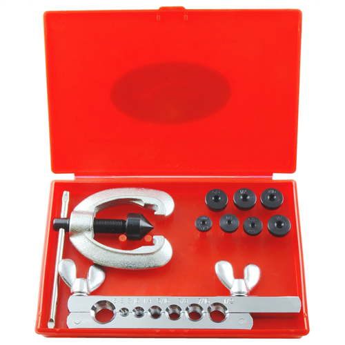 Double Flaring Tool Kit, Includes 7 Adapters from 3/16â€ - 5/8â€