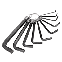 Hex Key Set 10 Pc. SAE 1/16" -3/8" On A Ring