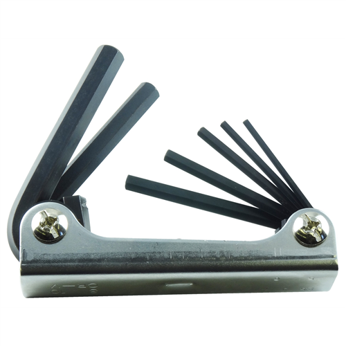 7-Piece Folding Metric Hex Bit Set