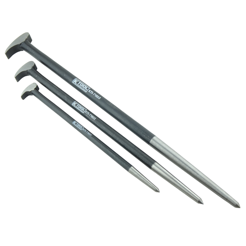 3 Pc Roll Head Ladyfoot Pry Bar Set