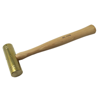 24 oz. Brass Hammer with Wooden Hickory Handle