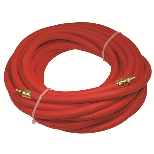 3/8 in. x 25 ft. - 1/4 in. MNPT Rubber Air Hose, Red