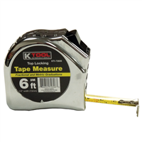 1/2" x 6' Top Lock Tape Measure with SAE and Metric Markings