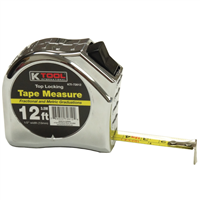 1/2" x 12' Top Lock Tape Measure with SAE and Metric Markings