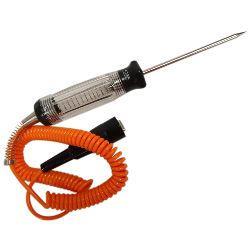Heavy-duty Circuit Tester with 10â€™ Retractable Wire and Clip