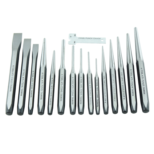 15-pc Punch and Chisel Set (in Tray)