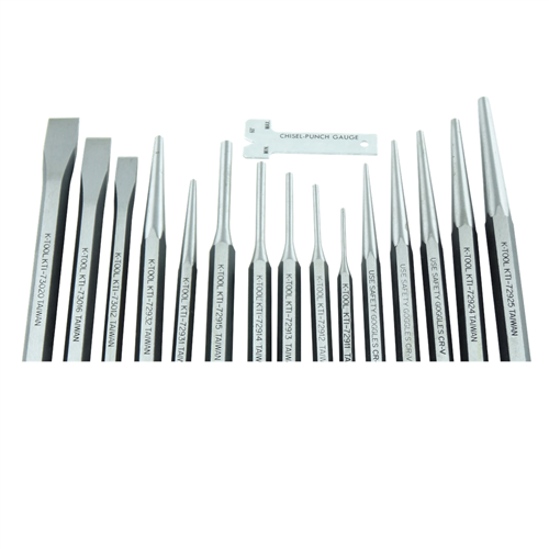 15-pc Punch and Chisel Set (In Kit Bag)