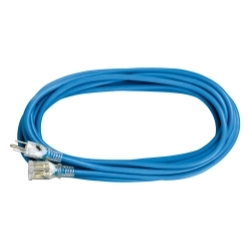 50' All Weather Extension Cord, Lighted End, Blue