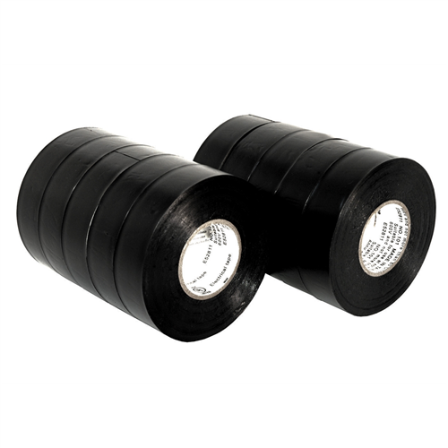 Black Electrical Tape 3/4" x 60" (Pack of 10)