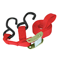1" X 10' Universal Tie Down with PVC-coated hooks at 900 lb. Capacity