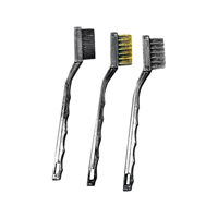 3-Piece of Mini Brush (Brass/Nylon/Steel) Set