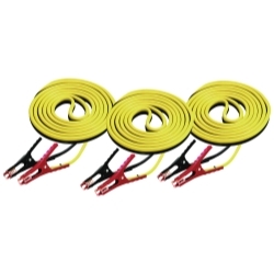 3-pk of 12' Medium Duty 8-Gauge Battery Booster Cables with 400 Amp Clamps