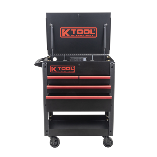 K Tool International Kti75118 35" Premium 4 Drawer 500 Lb. Service Cart (Matte B