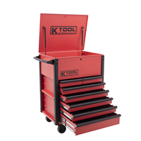 K Tool International Kti75123 Premium 7 Drawer 750 Lb. Service Cart (Matte Red