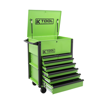 K Tool International Kti75124 Premium 7 Drawer 750 Lb. Service Cart (Matte Grn