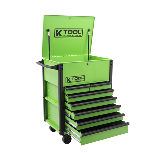 K Tool International Kti75124 Premium 7 Drawer 750 Lb. Service Cart (Matte Grn