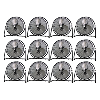 20" 4-way Tilting High Velocity Industrial Floor Fan (Pallet of 12)