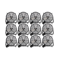 24" Direct Drive Industrial Tilting Drum Fan (Pallet of 12)