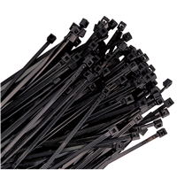 100-pk of 7â€ Black Nylon Cable Ties with 50 lb. Tensile Strength