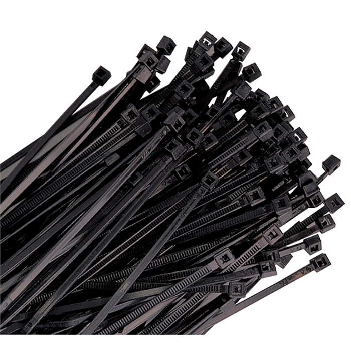 25-pk of 18â€ HD Black Nylon Cable Ties with 120 lb. Tensile Strength