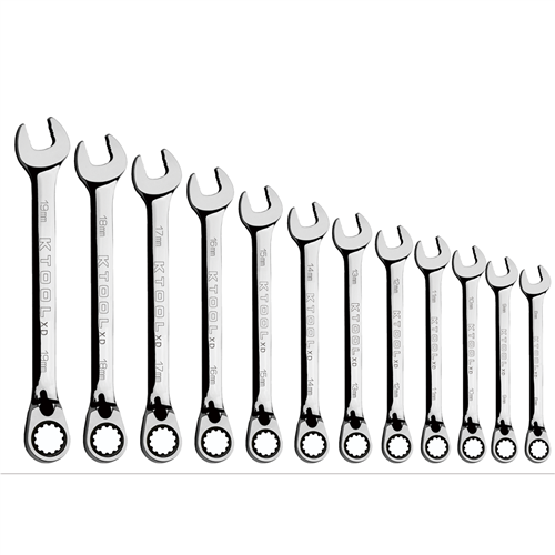 K Tool International Pf4Ukz?12?Mm 12Pc Metric 120 Tooth Reversible Combination Wrenc