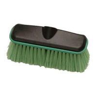 Wash Brush Head Only, 10" Wide Plastic Block with Threaded Hole, Soft Flagged Polyester Bristles