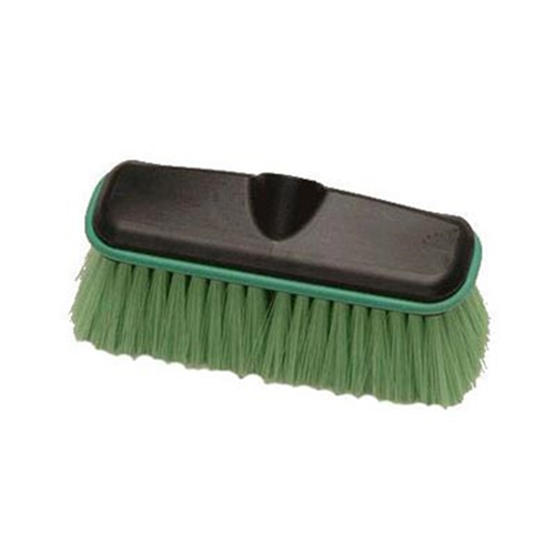 Wash Brush Head Only, 8" Wide Plastic Block with Threaded Hole, Soft Flagged Polyester Bristles