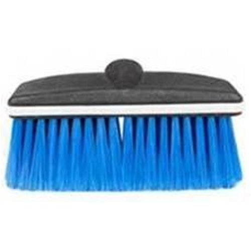 Soft Blue Bristle 8 in. Wash Brush, Plastic Block Head w/ Threaded Hole