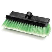 LAITNER BRUSH CO 1508 Wash Brush Head Only, 10" Wide Bi-Level Block with Threaded Hole, Soft Flagged Polyester Bristles