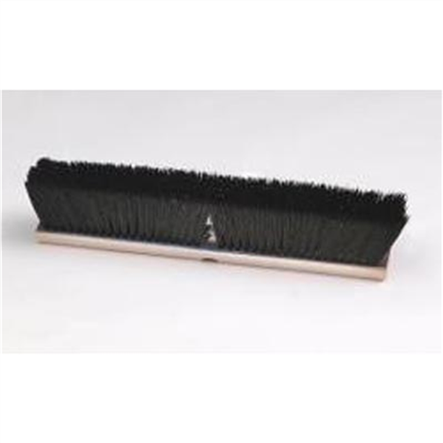 Indoor/Outdoor Push Broom Head Only, 18 in. Wide Wood Block, with 3 in. Medium Synthetic Bristles