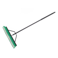 LAITNER BRUSH CO 258 Indoor Push Broom, 24 in. Wide Block, with 3 in. Soft Synthetic Bristles, 60 in. Coated Metal Handle