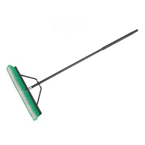 Indoor Push Broom, 24 in. Wide Block, with 3 in. Soft Synthetic Bristles, 60 in. Coated Metal Handle