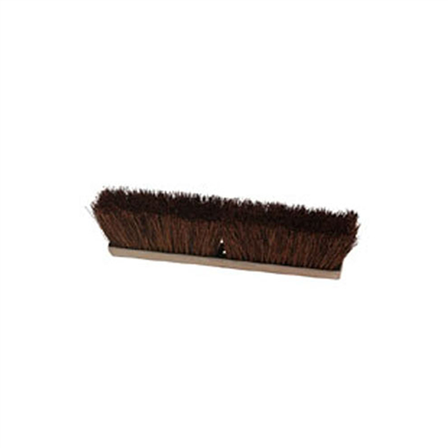Outdoor Push Broom Head Only, 24 in. Wide Wood Block, with 4 in. Stiff Palmyra Bristles