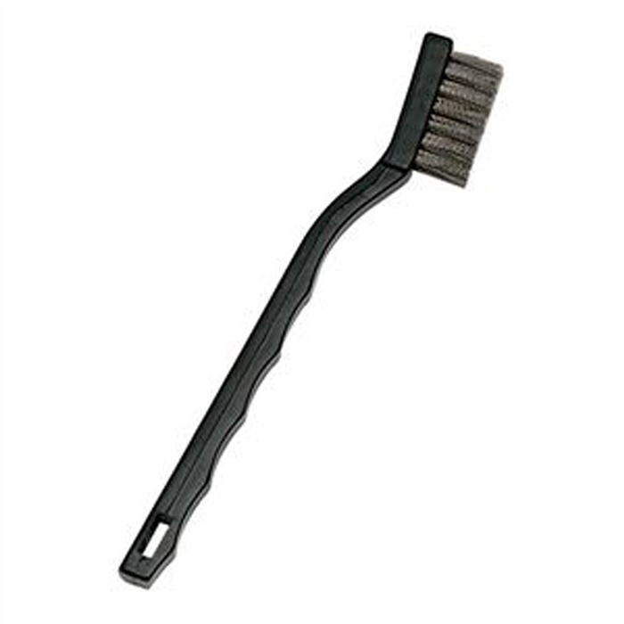 Detail Brush, with Stainless Steel Bristles, 7-1/2" Overall Length, Plastic Handle