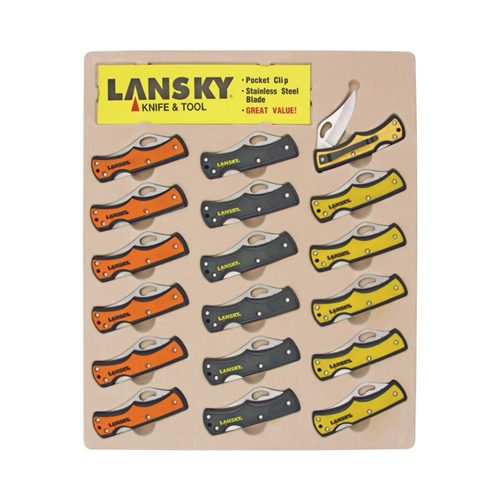 Lansky Sharpeners Lkn045 18 Piece Small Lockback Knife Display