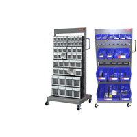 Two Sided Mobile Parts Storage Cart