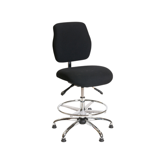 Esd Chair - Medium Height - Deluxe Black