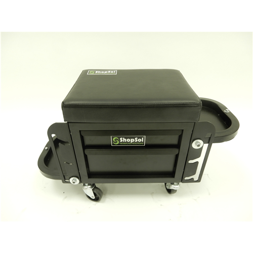 ShopSol Tool Box Creeper Seat w/ Tool Trays