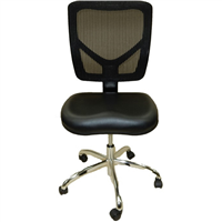 Dental Lab Chair, Mesh Back Black Seat